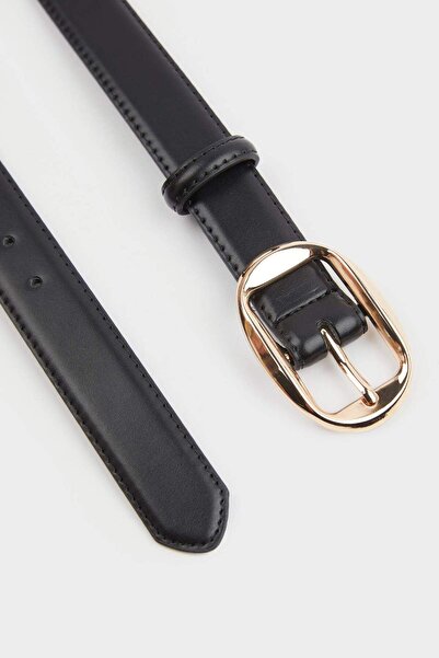 DeFacto Γυναικεία ζώνη τζιν με μεγάλη πόρπη από συνθετικό δέρμα F3356AXNS