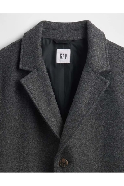 GAP V-Top Coat 791204 Relaxed Overcoat Trench Coat Men's Jacket Gray