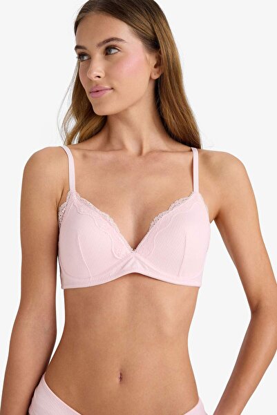 DeFacto Micro Covered No Padding No Underwire Bralet-Fall in Love F6615Ax25Au