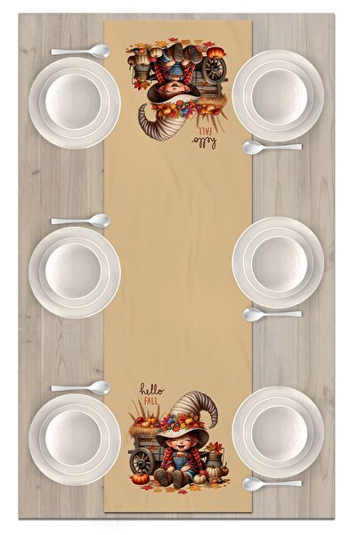 Bertille Home Φθινοπωρινή σειρά 140x40 cm Digital Printed Runner (Φθινόπωρο αποκριών)