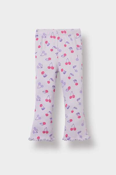 DeFacto Kız Bebek 2'li Takım Desenli Fitilli Kaşkorse Kısa Kollu Tişört Tayt F3510A525AU