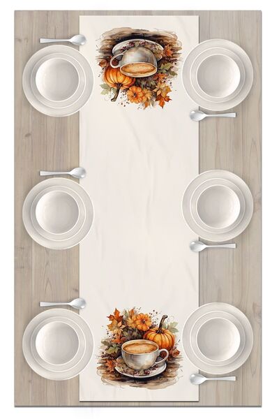 Bertille Home Φθινοπωρινή σειρά Digital Printed 140x40 cm Runner - Halloween Autumn