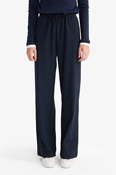 DeFacto Coool Wide Leg Beli Bağcıklı Normal Bel Pantolon F6249AX25AU