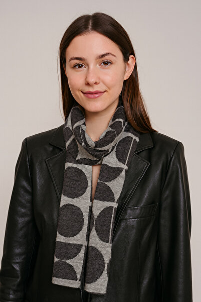 Sebir Moda Eșarfă tricotată cu model circular