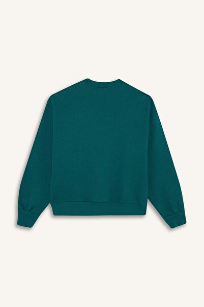 DeFacto Girl's Relax Fit Crew Neck Printed Sweatshirt E8894A825Au