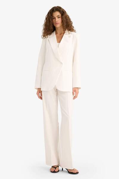 DeFacto Fitted Jacket Collar Taffeta Crepe Blazer Jacket F8035Ax25Au