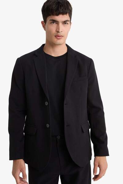 DeFacto Slim Fit Slim Fit Buttoned Blazer Jacket F7575Ax25Au