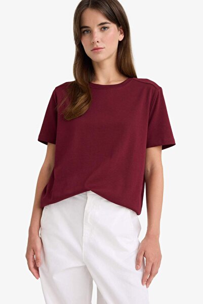 DeFacto Regular Fit Crew Neck Basic Plain Premium Short Sleeve T-Shirt A9428Ax25Au