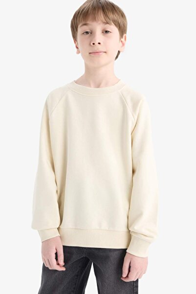 DeFacto Αγόρι Παιδικό Crew Neck Basic Solid Σχολικό Φούτερ E8415A825AU