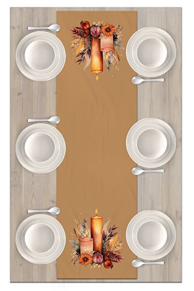 Bertille Home Φθινοπωρινή σειρά 140x40 cm Digital Printed Runner (Φθινόπωρο αποκριών)