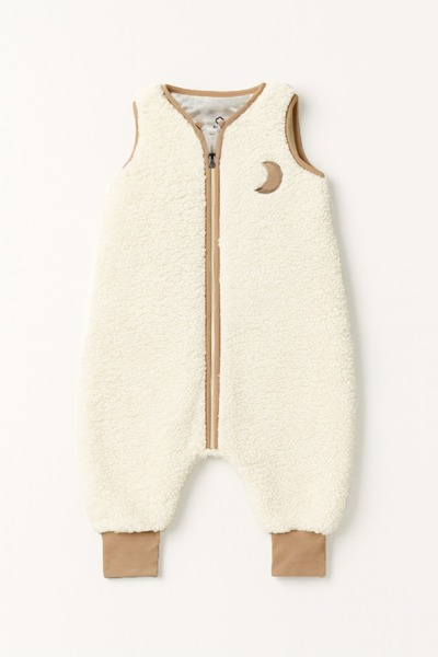 Kuarks Winter Sleeveless Children's Sleeping Bag Plush Jumpsuit 100% Cotton Lined Baby Sleeping Bag Unisex