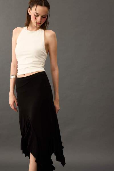 DeFacto Halter Neckline Backless Buckle Detail Blouse G0508Ax25Sm
