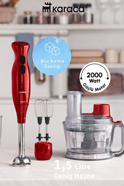 Karaca Pro Çok Amaçlı Mutfak Robotu 6 In 1 Güçlü Motor 2000 W Blender Seti