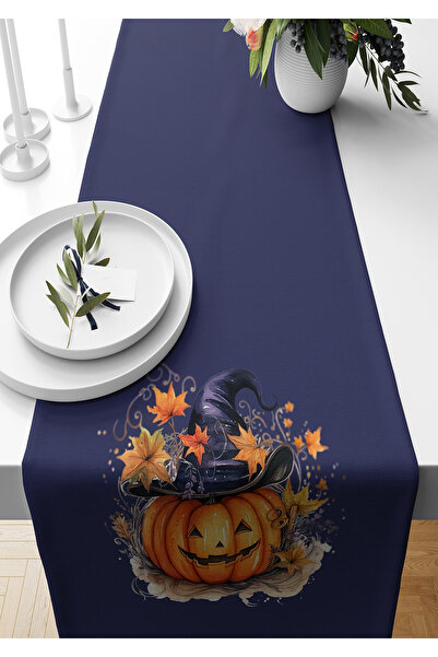 Bertille Home Seria de toamnă - Runner imprimat digital 140x40 cm (toamna de Halloween)