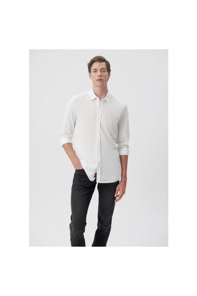 Mavi Λευκό ανδρικό πουκάμισο - 0210294 -620