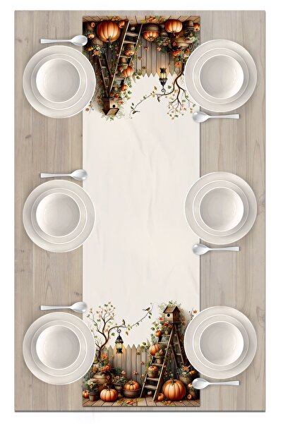 Bertille Home Φθινοπωρινή σειρά 140x40 cm Digital Printed Runner (Φθινόπωρο αποκριών)