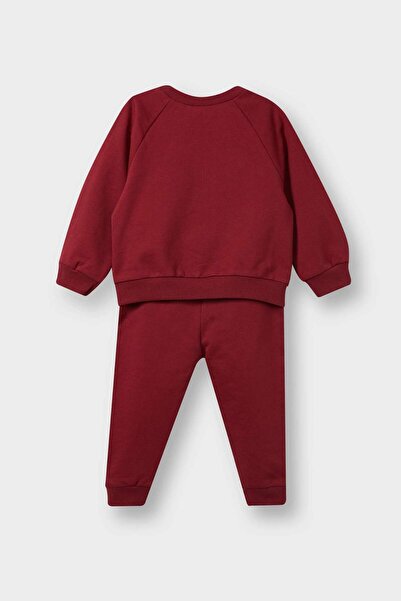 DeFacto Erkek Bebek 2'li Takım Baskılı Okul Sweatshirt Eşofman Altı D2599A525AU
