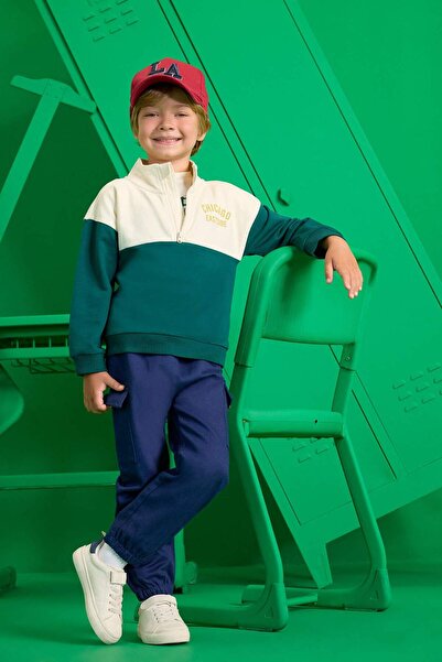 DeFacto Baby Boy Jogger Fit Stretchy Band Leg Gabardine School Pants F3668A525Au