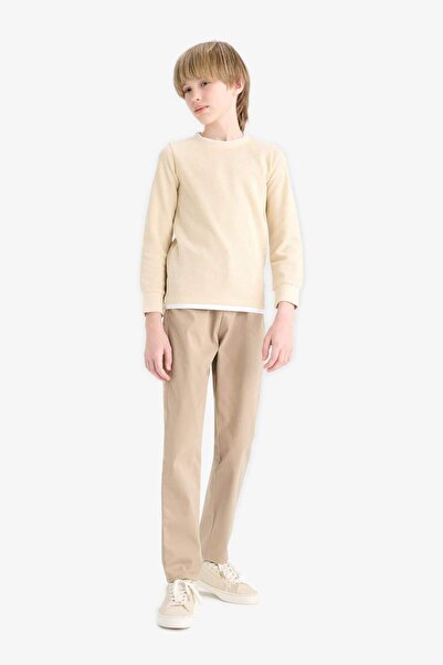 DeFacto Erkek Çocuk Düz Paça Gabardin Okul Pantolonu U3254A625AU