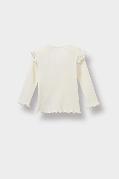 DeFacto Детска рокля с дълъг ръкав и качулка с цветя и кант за момичета D0745A525AU