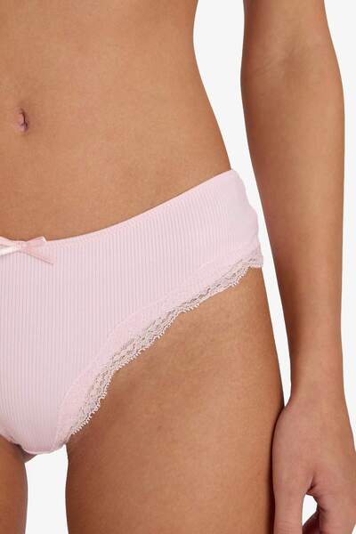 DeFacto Micro Brazilian Panties with Lace Detail-Fall in Love F6620Ax25Au