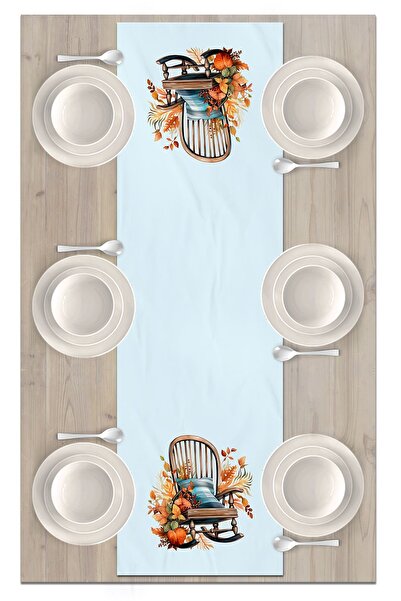 Bertille Home Seria de toamnă - Runner imprimat digital 140x40 cm (toamna de Halloween)