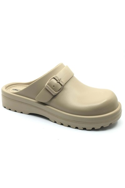 KOCAMANLAR Sabo Doctor and Nurse Slippers Thick Sole Orthopedic Men's Slippers Beige