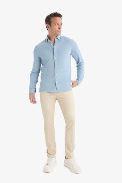DeFacto Slim Fit Slim Fit Skinny Leg Pocket Textured Trousers E7959Ax25Au