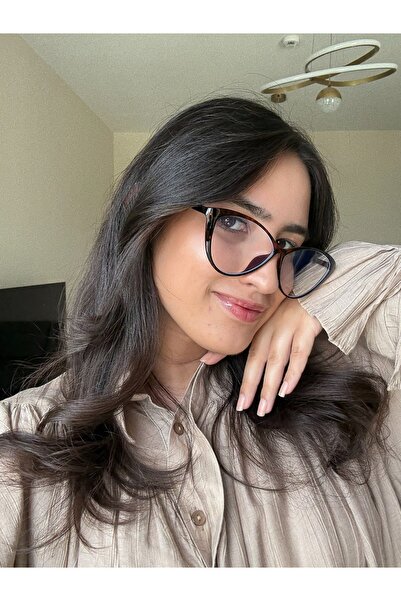 RoseandRoses Carina Cat Eye Blue Light Protection Glasses Leopard