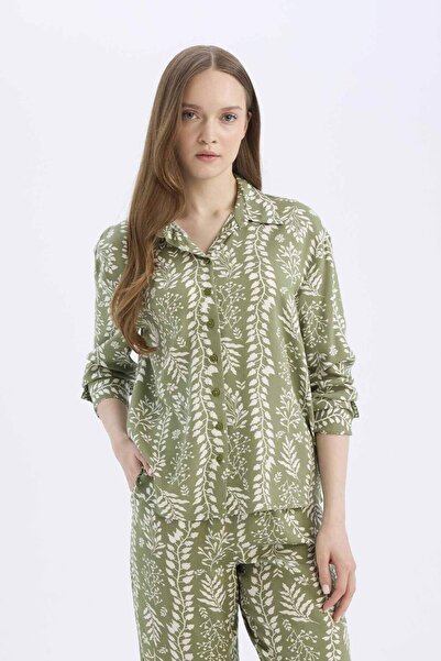 DeFacto Regular Fit Desenli Uzun Kollu Gömlek D8841AX25SP