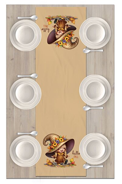 Bertille Home Φθινοπωρινή σειρά 140x40 cm Digital Printed Runner (Φθινόπωρο αποκριών)