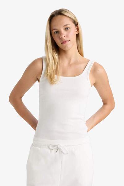 DeFacto Slim Fit Dar Kesim Basic Düz Yuvarlak Yaka Fitilli Kaşkorse Atlet E5540AX25AU