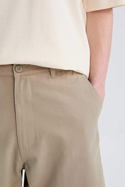 DeFacto 100% Cotton Regular Fit Bermuda Shorts E1716Ax25Sm
