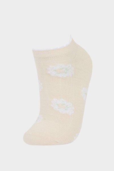 DeFacto Kadın 3'lü Pamuklu Patik Çorap F5615AXNS