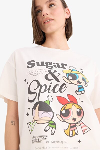 DeFacto Coool Powerpuff Girls Oversize Wide Fit Short Sleeve T-Shirt E9843Ax25Au