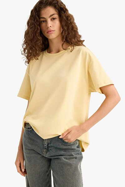 DeFacto Oversize Wide Fit Crew Neck Short Sleeve T-Shirt E4935Ax25Au