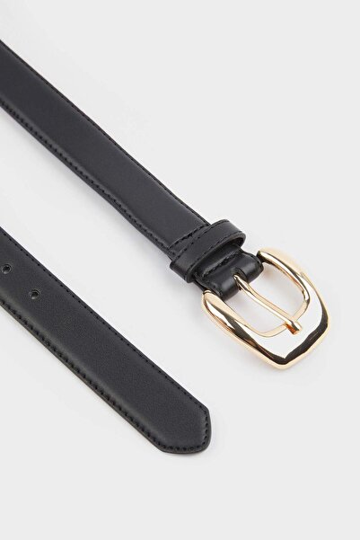 DeFacto Γυναικεία ζώνη τζιν με μεγάλη πόρπη από συνθετικό δέρμα F3282AXNS