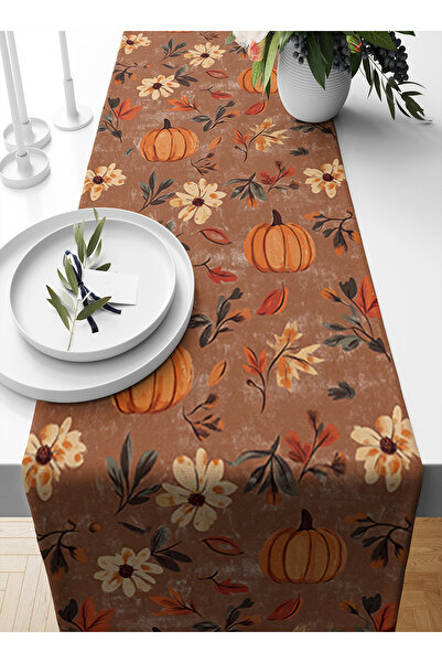 Bertille Home Sonbahar Serisi 140x40 Cm Dijital Baskılı Runner (Halloween Autumn)