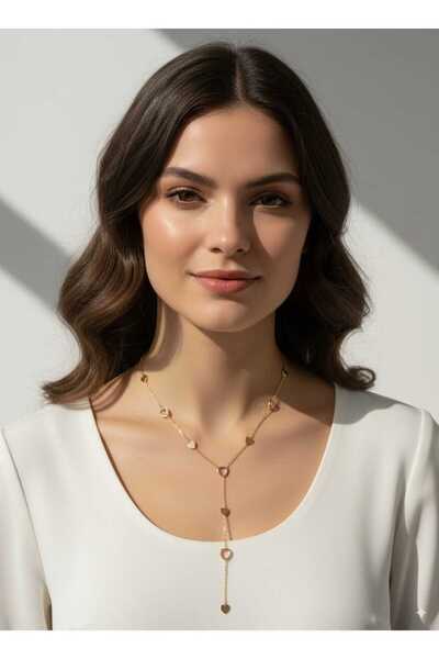 Xido Crystal Stone Heart Shaped Steel Y Necklace, Gift for Lover, Gift for Fr...