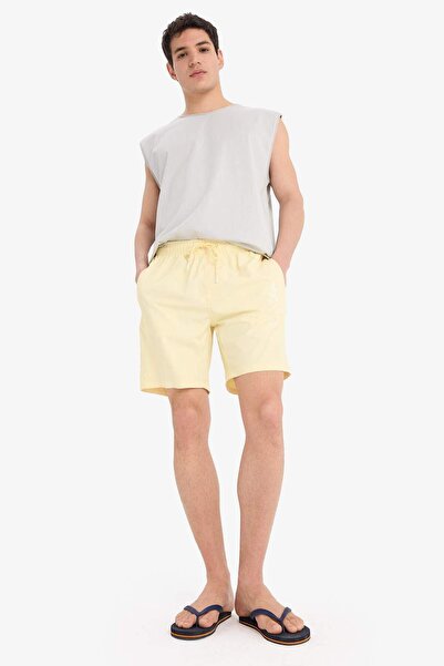 DeFacto Regular Fit File Astarlı Kısa Boy Deniz Şortu B7255AX25HS