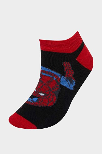 DeFacto Erkek Çocuk Marvel Spiderman 3'lü Pamuklu Patik Çorap F4614A8NS