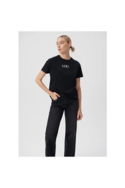 Mavi Logo crne žene T-shirt M1611594-900