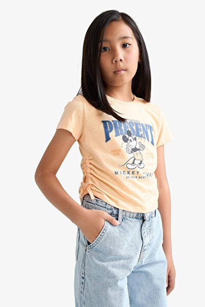 DeFacto Girls Disney Mickey & Minnie Fitted Crew Neck Short Sleeve T-Shirt F1097A825Au