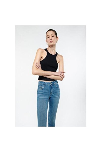 Mavi Kadın Halter Yaka Siyah Atlet 1611410-900