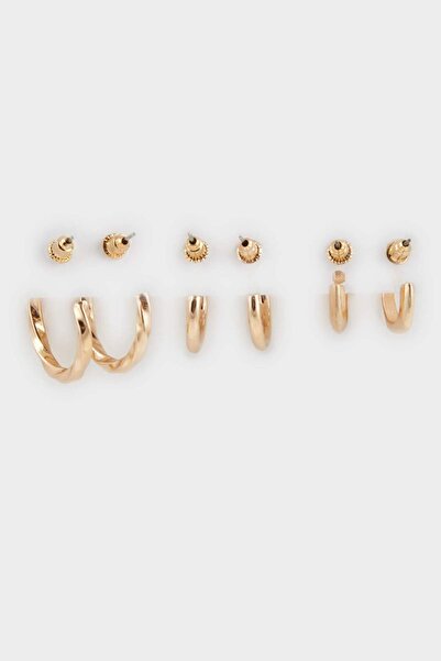DeFacto Kadın 3'lü Gold Küpe F5944AXNS