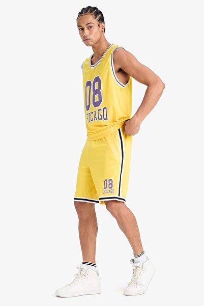 DeFacto DeFactoFit Швидковисихаючі стандартні спортивні шорти з еластичною стрічкою на штанинах E4402AX25HS