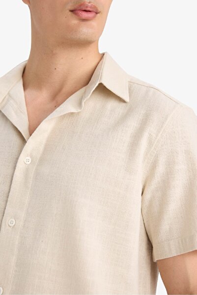 DeFacto %100 Pamuk Regular Fit Polo Yaka Yazlık Kısa Kollu Gömlek D8613AX25SM
