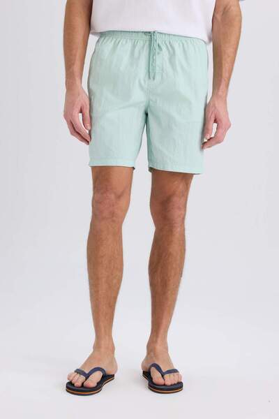 DeFacto Regular Fit File Astarlı Diz Üstü Deniz Şortu E0978AX25HS