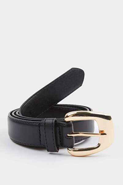 DeFacto Γυναικεία ζώνη τζιν με μεγάλη πόρπη από συνθετικό δέρμα F3282AXNS