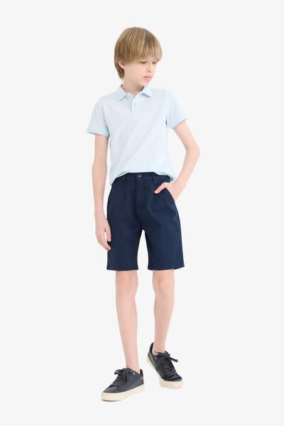 DeFacto Tricou pentru băieți, cu guler polo, de bază, uni, pentru școală, K1689A625AU